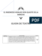 GUION para Presentar Don Quijote en Obra de Teatro