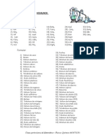 Ejercicios de Formulación Inorgánica: Hidruros