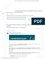 Resolução de Problemas - Desenvolvendo Competências para o Século XXI (24 - 05 - 2021 A 21 - 06 - 2021) - Fórum Da Atividade Avaliativa - RESPONDER 3