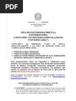 Visa de Estudio Requisitos