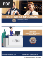 Module 1-Front Office Operations