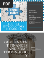 (Lecture 10) - Fiscal Policy (Chap 13) - Elearn