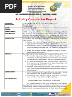 Activity Completion Report