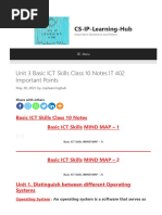 Csiplearninghub Com Unit 3 Basic Ict Skills Class 10 Notes It 402