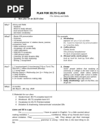 Plan For Ielts Class