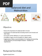 Balanced Diet and Malnutrition