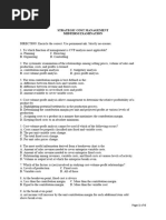 Strategic Cost Management Midterm Exam