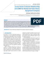 Dachyar, M., & Manik, H. (2018) - Design Success Factor Customer Relationship Management (CRM) For Rental and Sales Heavy Equipment Company