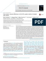 Grey Matter Volume Differences in The Left Caudate Nucleus of People Who Stutter