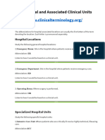 Hospital and Associated Clinical Units