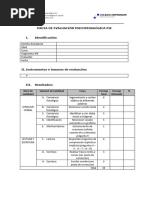 Formato Evaluación Psicopedagógia Kínder