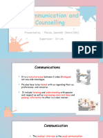 Communication and Counselling