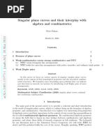 Singular Plane Curves and Their Interplay With Algebra and Combinatorics Piotr Pokora