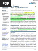 A Simple Model of Flood Peak Attenuation