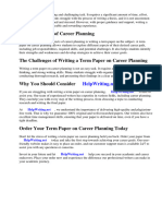 Term Paper On Career Planning