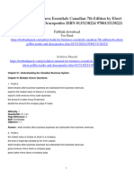 Test Bank For Business Essentials Canadian 7Th Edition by Ebert Griffin Starke and Dracopoulos Isbn 0133138224 97801331382 Full Chapter PDF