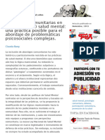 2) Estrategias Comunitarias en Promoción de Salud Mentaluna Práctica Posible para El Abordaje de Problemáticas Psicosociales C