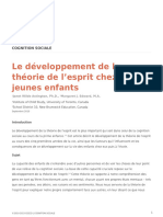 Le Developpement de La Theorie de Lesprit Chez Les Jeunes Enfants