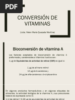 Conversion de Vitaminas