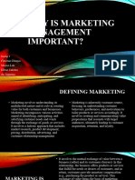 Why Is Marketing Management Important F