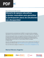 Glosario de Apoyos Educativos y Ajustes Razonables para Garantizar La Participación Plena de Estudiantes Con Discapacidad