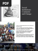 Social Institutions Continuity and Change XII