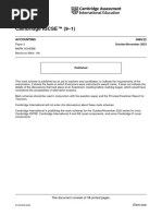 Cambridge IGCSE ™ (9-1) : Accounting 0985/22