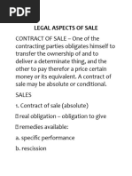 Legal Aspects of Sale