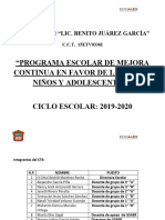 Programa de Mejora Continua 2019-2020