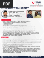 Aswin AIR 235 2021 Attended Interview 2023 Transcript Vishnu IAS