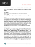 Navigating Aging: A Comparative Analysis of Functional Health Among Elderly Individuals in Tamil Nadu