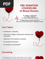 Pre-Donation Counseling of Blood Donors