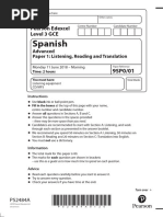 Spanish Orals Rubric