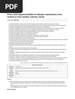 Fiche LiSA-Hypersensibilité Et Allergies Respiratoires Chez L'enfant Et Chez L'a