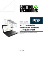 PLC Controlled Motion For Siemens - Frequency HZ