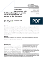 Mediastinal Tuberculous Lymphadenitis Presenting With Insidious Back Pain in A Male Adult: A Case Report and Review of The Literature