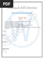 MT Final Exam Level-II (Specific)