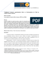 "Vinileiros" Cariocas: Apontamentos Sobre Os Colecionadores de Vinil Na Cidade Do Rio de Janeiro1