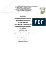 TRASTORNOS DE LA CONDUCTA ALIMENTARÍA (Pre) - RZ