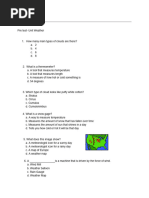 Weather Pre - Test 3