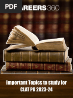 Important Topics To Study For CLAT PG 2023 24