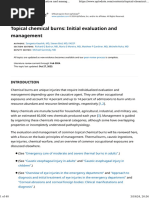 Topical Chemical Burns Initial Evaluation and Management - UpToDate