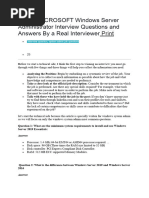 39 Top MICROSOFT Windows Server Administrator Interview Questions and Answers by A Real Interviewer