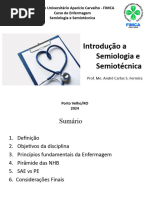 1 Aula Introdução Semiologia Semiotécnica