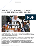 TRANSGREDIR EL Domingo Es Pecado Ecológico