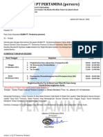 Surat Panggilan Tes Pt. Pertamina (Persero) .