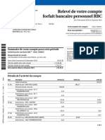 Relevé de Votre Compte Forfait Bancaire Personnel RBC