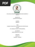 Comisión Técnica en Los Procesos de Contratación