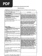 Body Mechanics Procedure Guide With Rationale