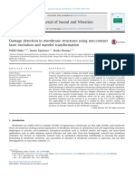 Damage Detection in Membrane Structures Using Non-Contact Laser Excitation and Wavelet